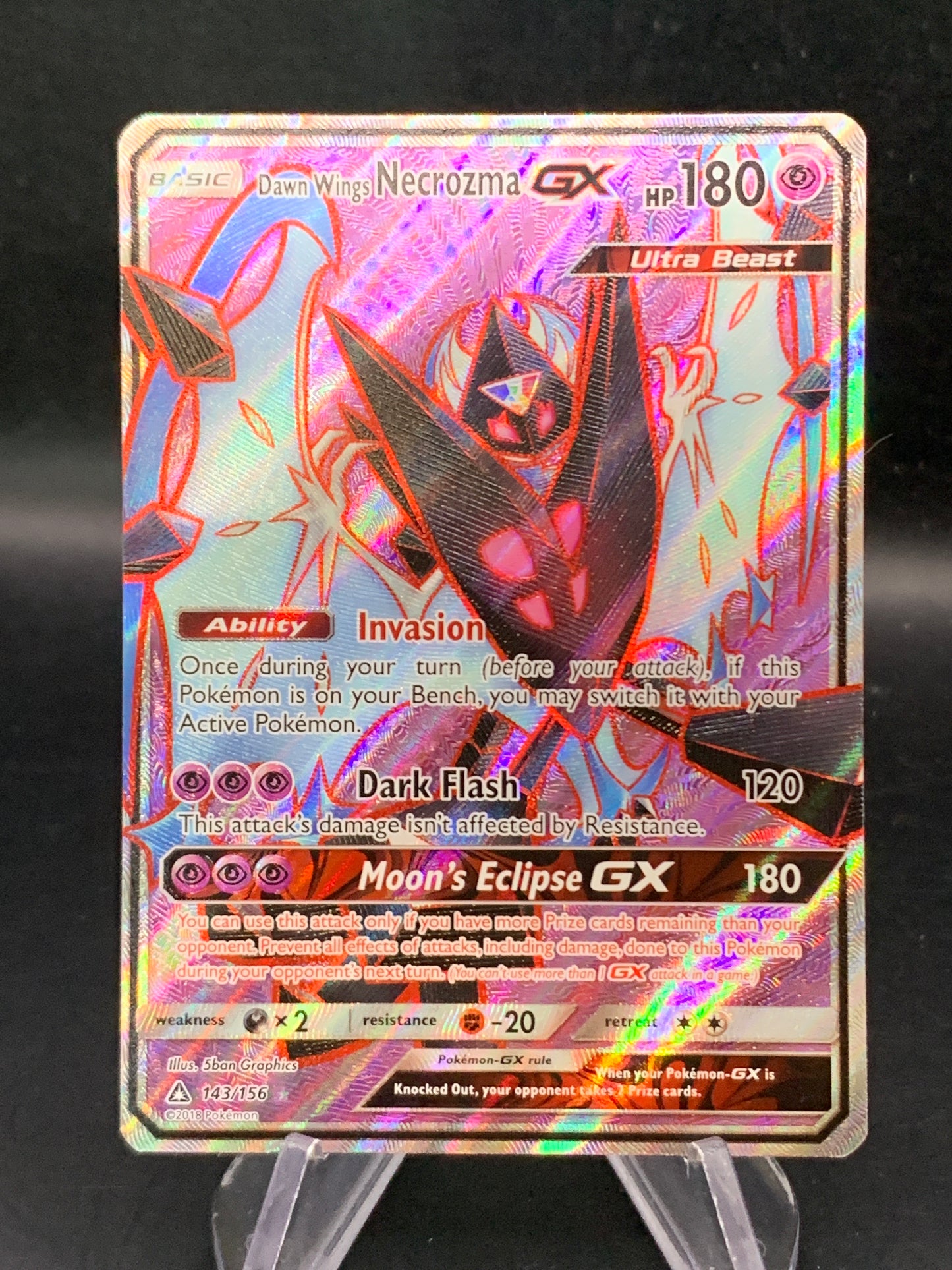 Pokémon TCG: 2018 Dawn Wings Necrozma GX 143/156 S&M: Ultra Prism