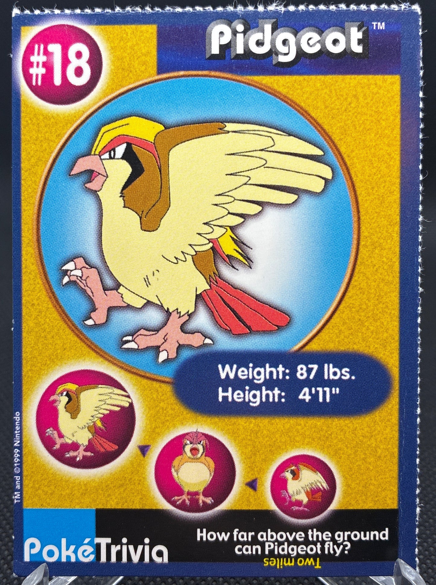 Pokémon TCG: 1999 Pidgeot #18 - Burger king Poke trivia