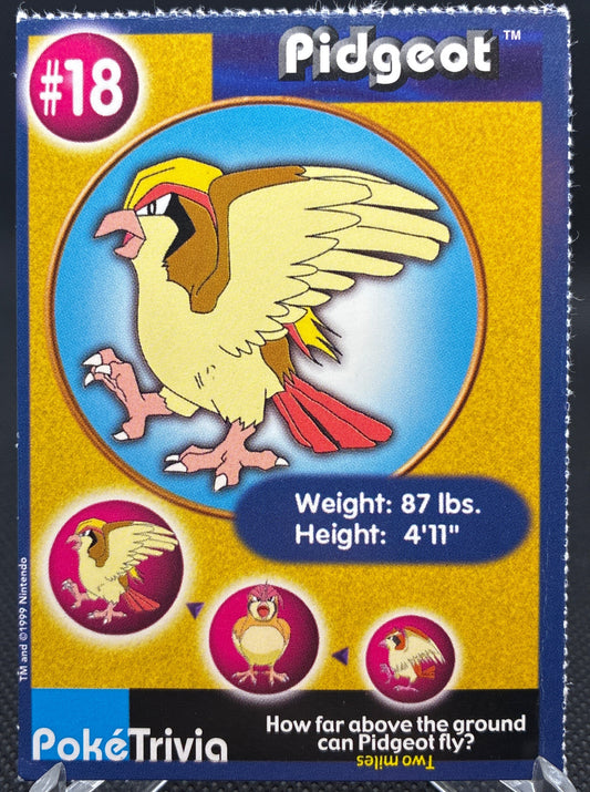 Pokémon TCG: 1999 Pidgeot #18 - Burger king Poke trivia
