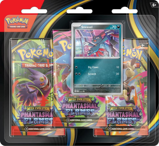 Pokémon TCG: Phantasmal Flames 3 Pack Blister [Weavile] or [Sneasel]