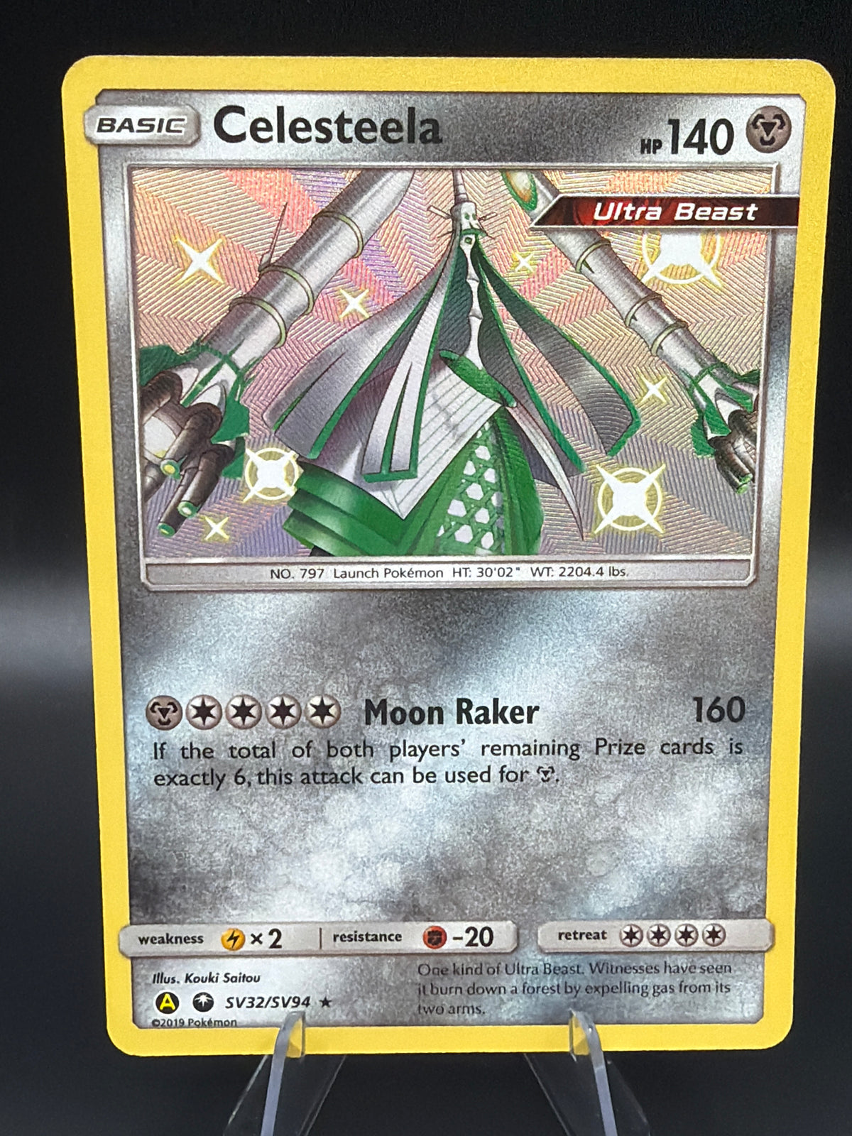 Pokémon TCG: 2019 Celesteela SV32/SV94 Hidden Fates Shiny Holo Rare