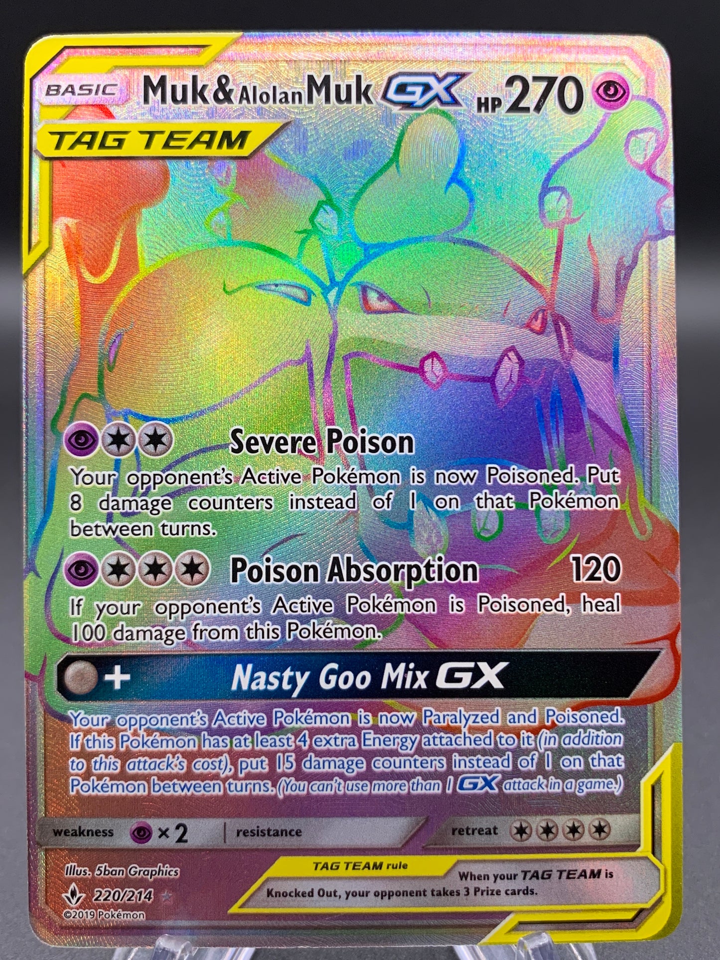 Pokémon TCG: 2019 Muk & Alolan Muk GX - 220/214 - Unbroken Bonds