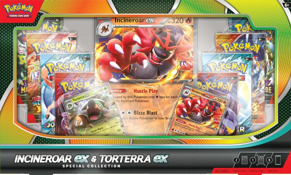 Pokémon TCG: Incineroar ex & Torterra ex - Special Collection Box