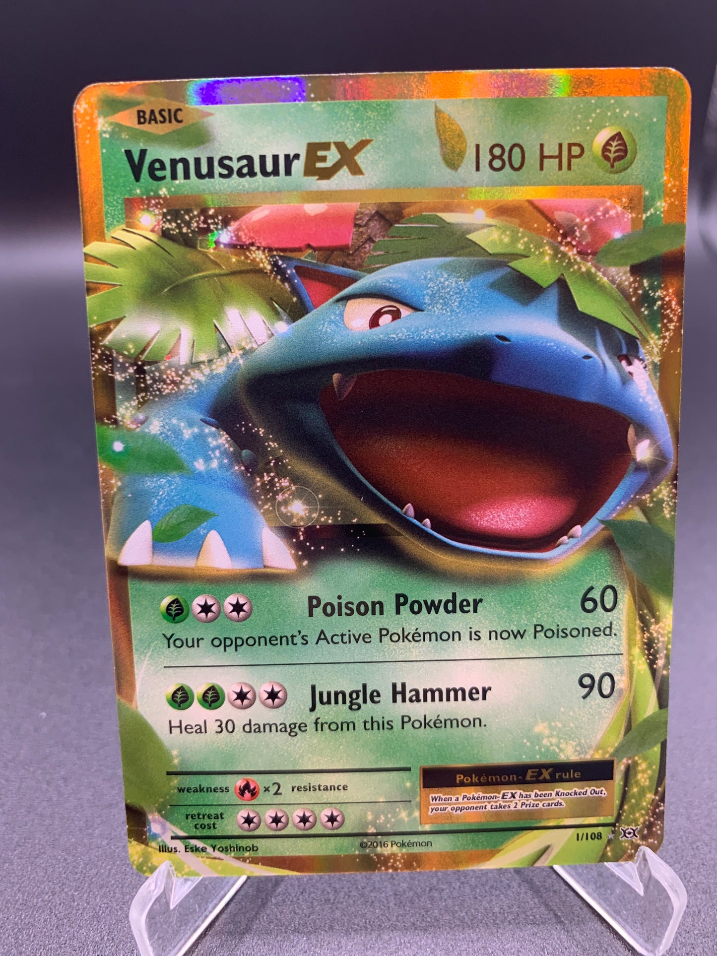 Pokémon TCG: 2016 Venusur EX 1/108 XY: Evolutions