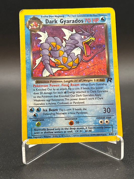 Pokémon TCG: 2000 Dark Gyarados 8/82 Team Rocket Unlimited Holo (Damaged)