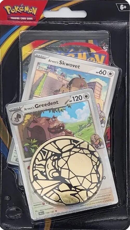 Pokémon TCG: Phantasmal Flames Premium Checklane Blister [Arven's Greedent] or [Ethan's Magcargo]