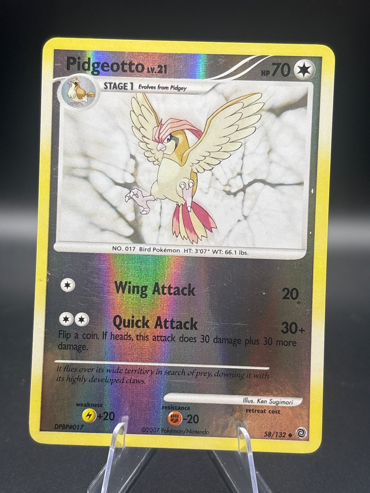 Pokémon TCG: 2007 Pidgeotto 58/132 - Secret Wonders Reverse Holo