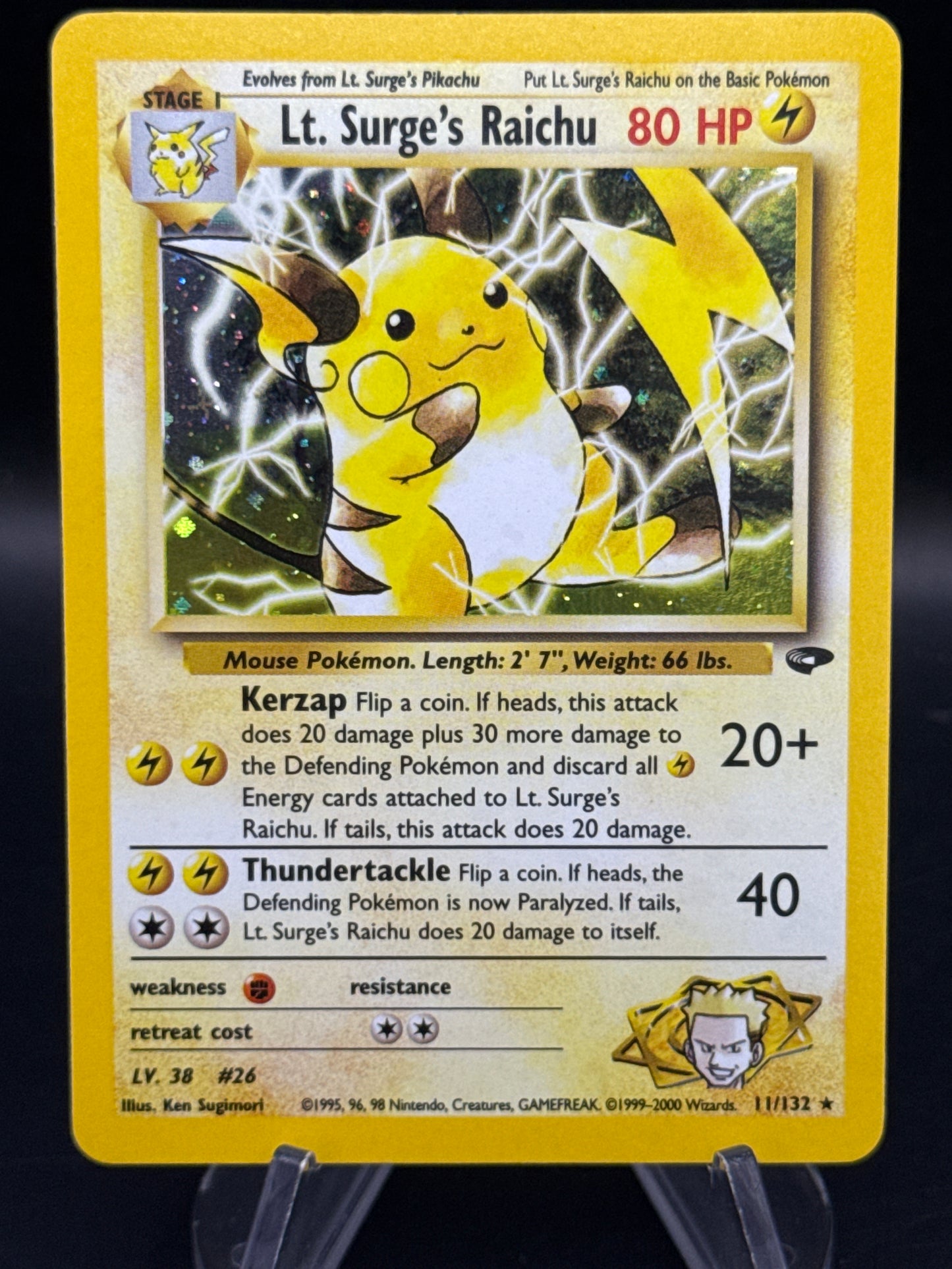 Pokémon TCG: 2000 Lt. Surge's Raichu 11/132 Gym Challenge