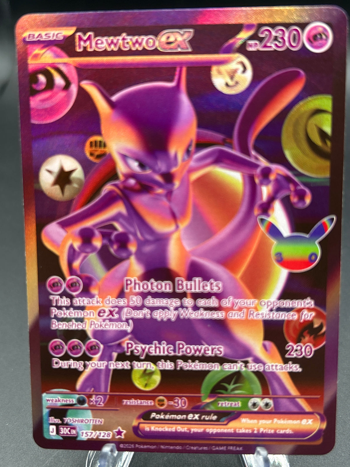 Pokémon TCG: 2026 Mewtwo EX 157/128 - ME: 30th Celebration  (30C)