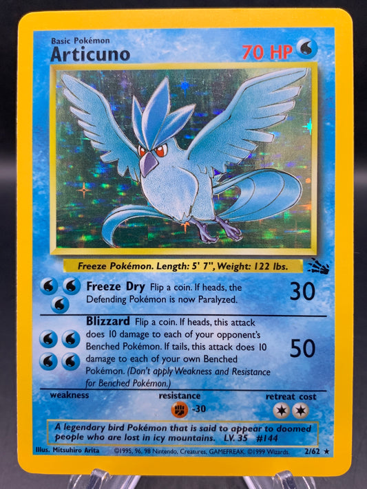 Pokémon TCG: 1999 Articuno - 2/62 - Fossil Holo