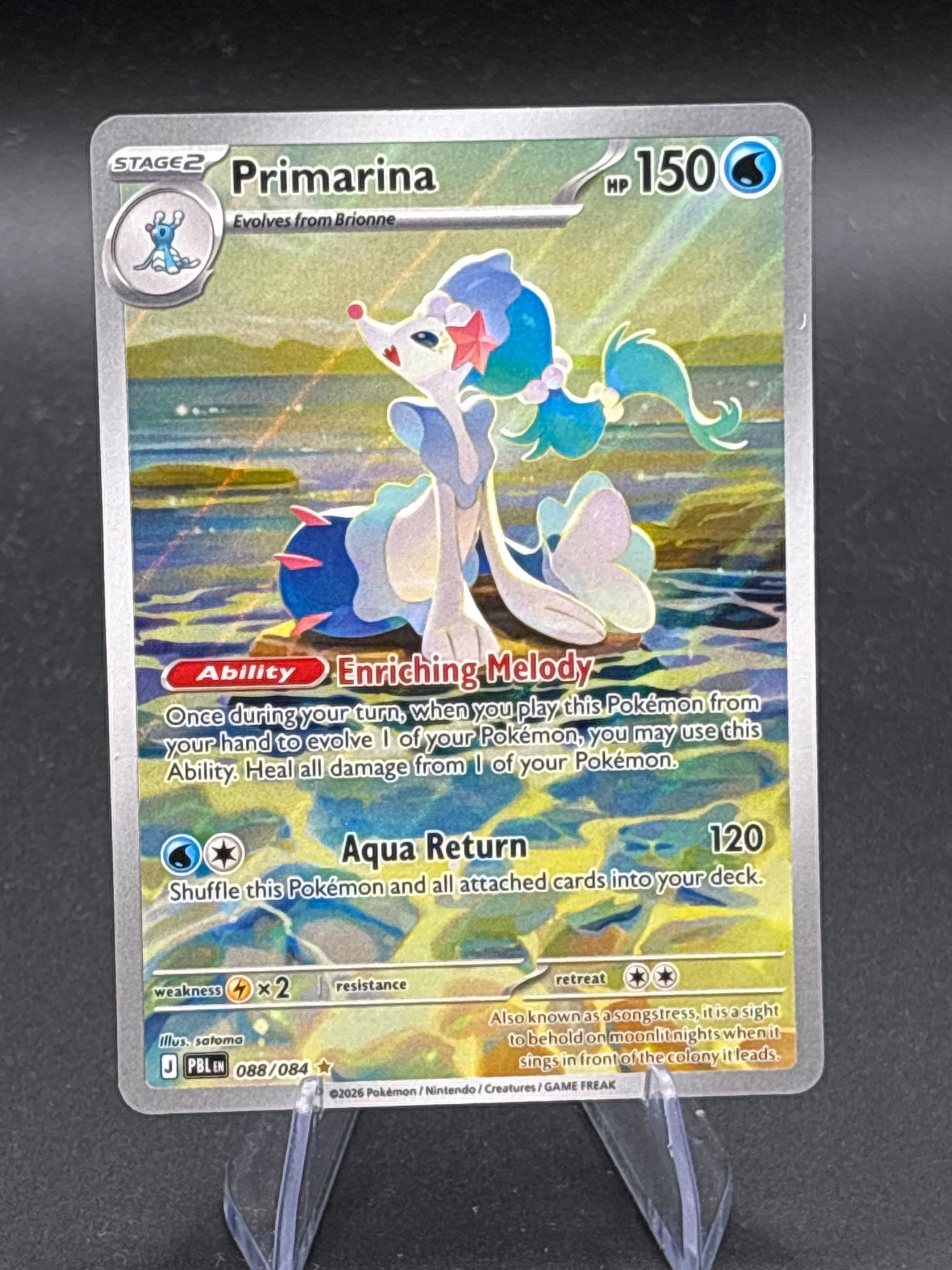 Pokémon TCG: 2026  Primarina - 088/081 - Pitch Black