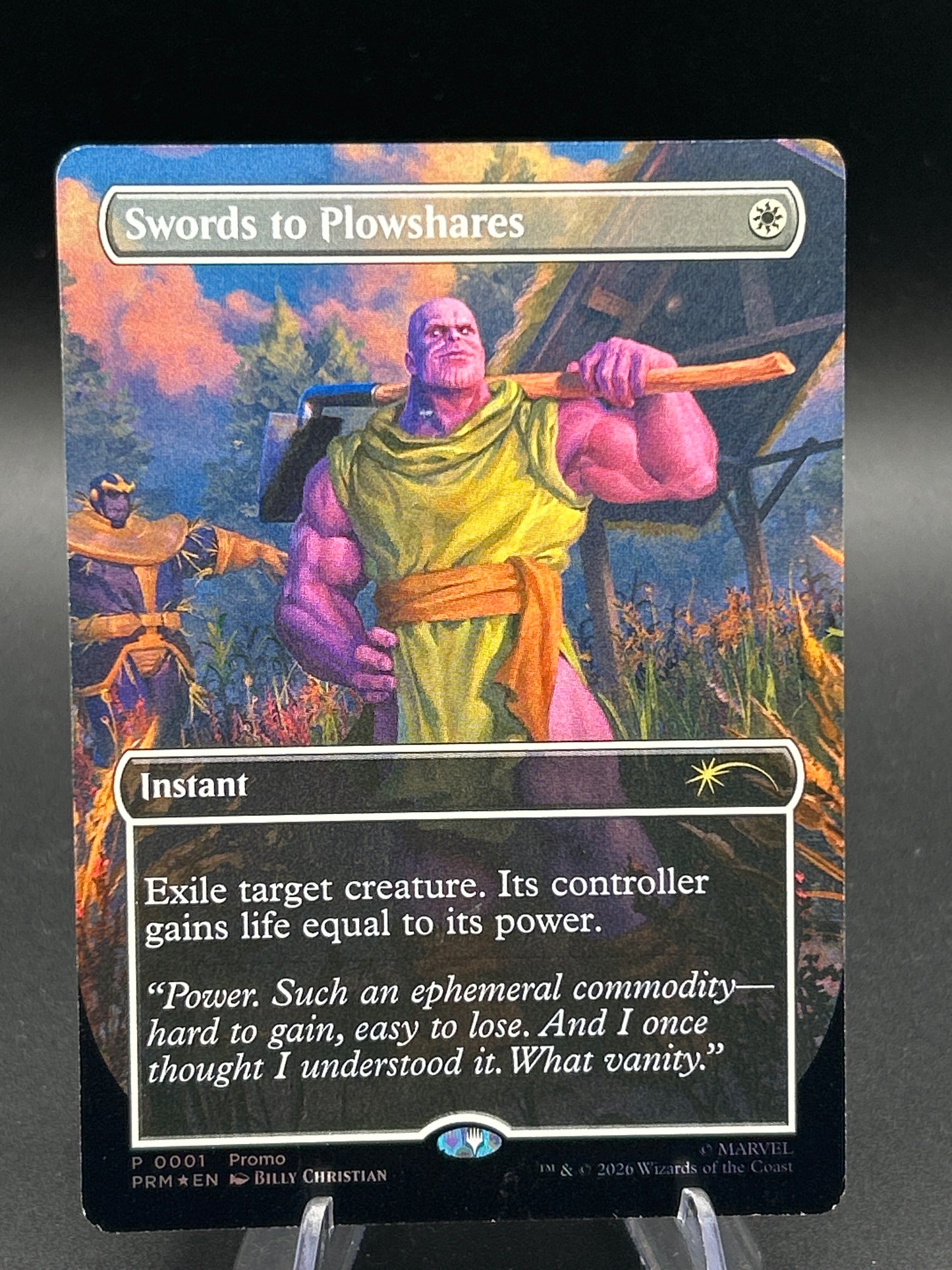 MTG TCG: Swords to Plowshares (Borderless) (Magazine Insert) - Media Promos (MEDIA) (Thanos)