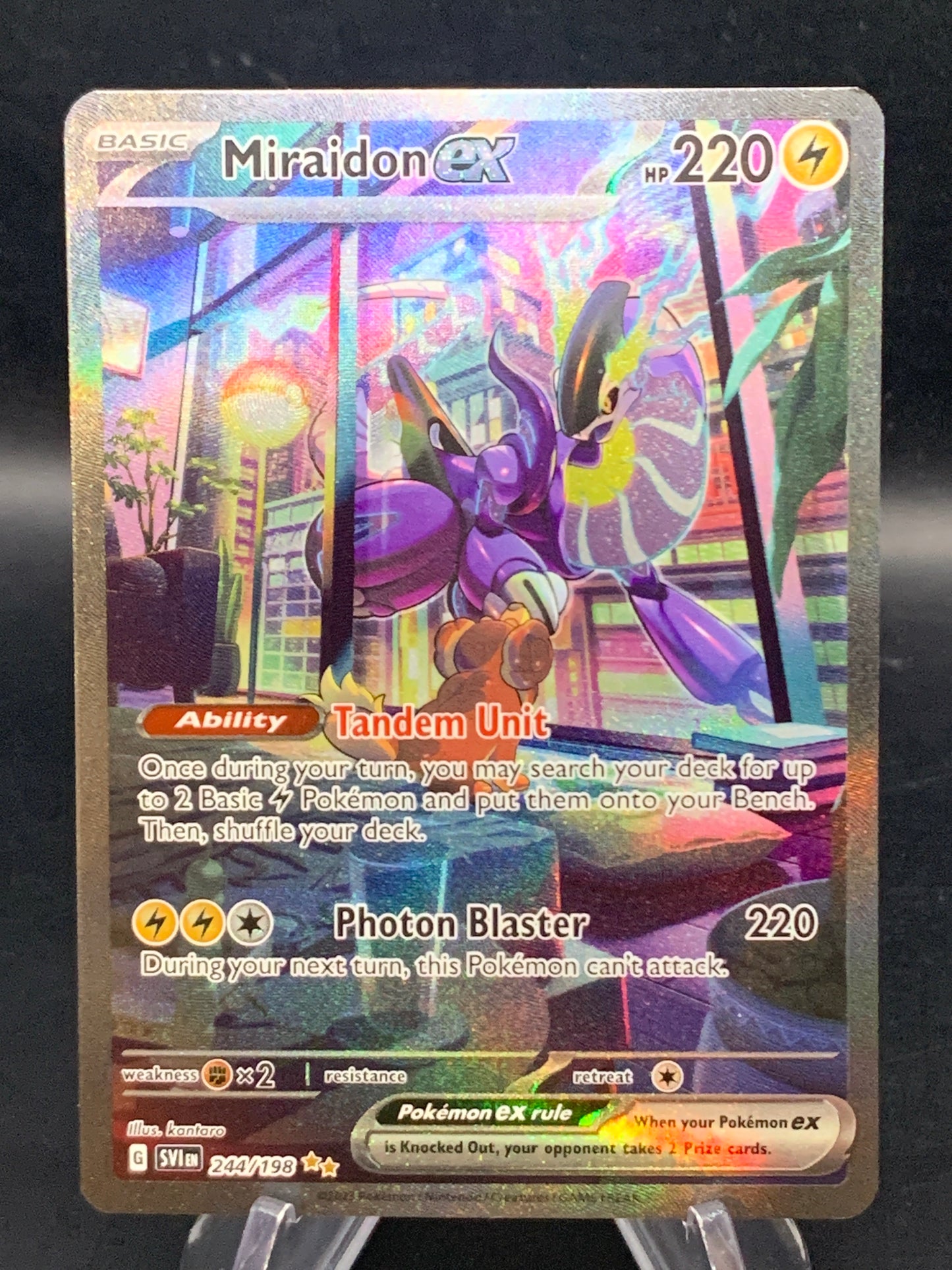 Pokémon TCG: 2023 Miraidon ex 244/198 Scarlet & Violet Alt Art
