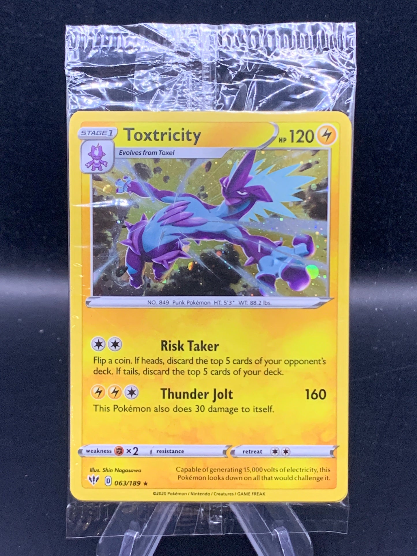 Pokémon TCG: 2020 Toxtricity 063/189 SWSH: Darkness Ablaze Sealed