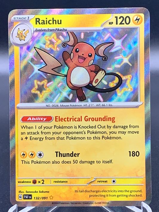 Pokemon TCG: 2024 Raichu 132/091 S&V Paldean Fates