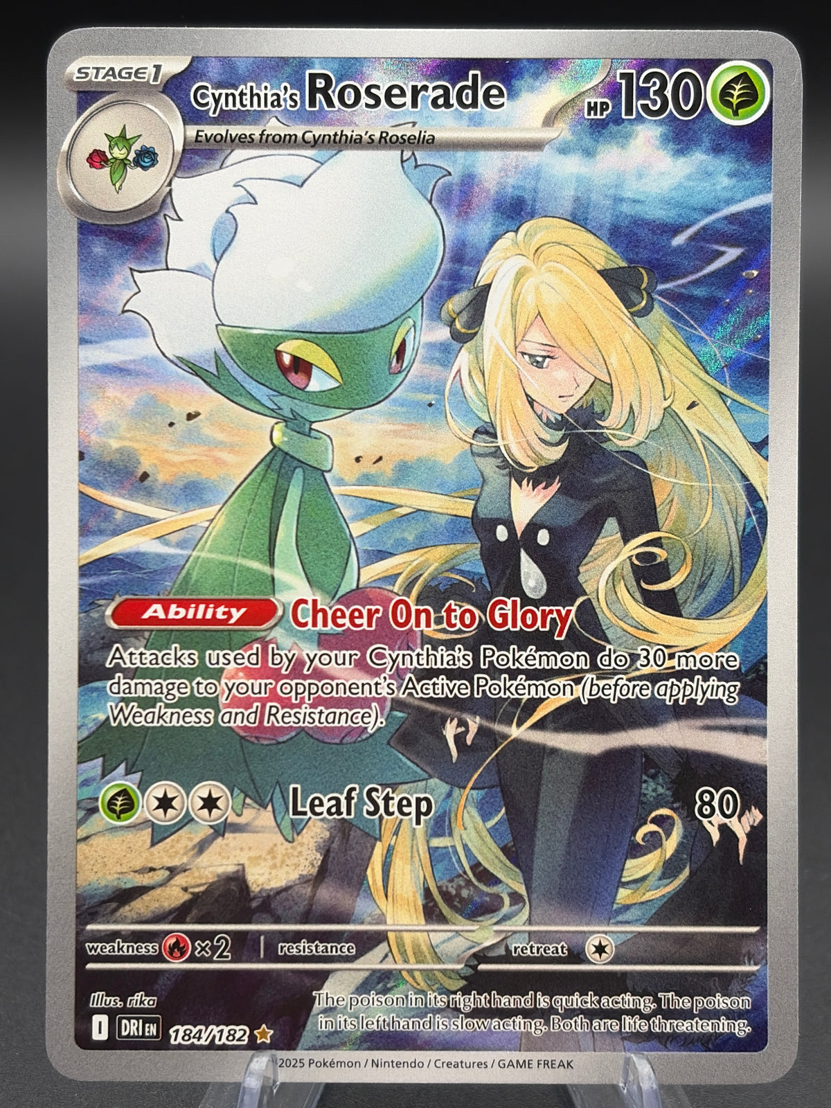Pokémon TCG: 2025 Cynthia's Roserade - 184/182 - SV10: Destined Rivals