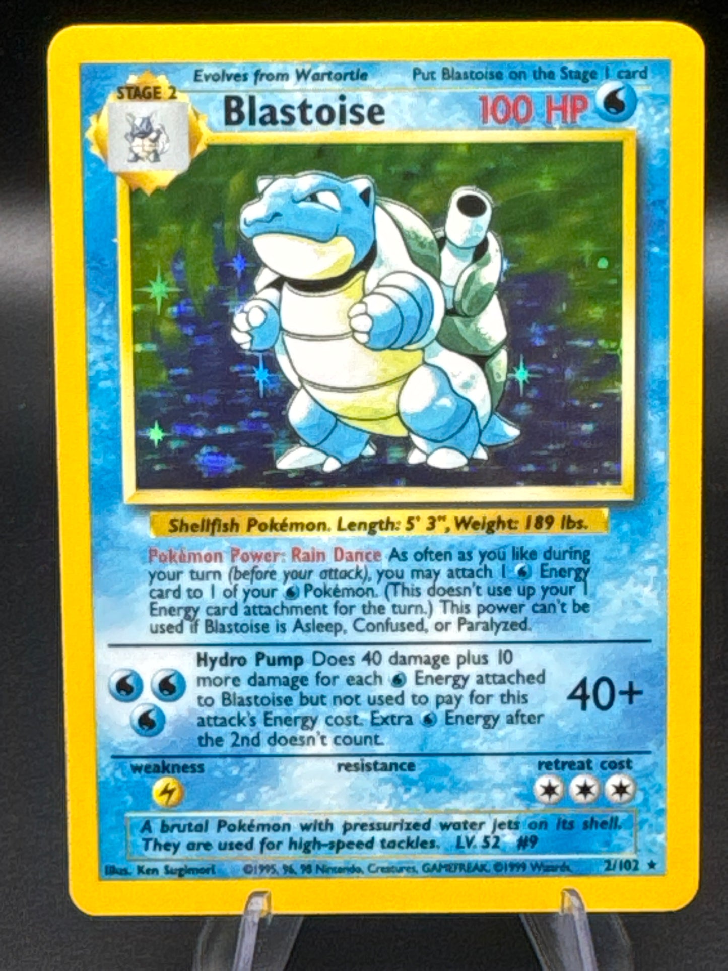 Pokémon TCG: 1999 Blastoise 2/102 Base Set