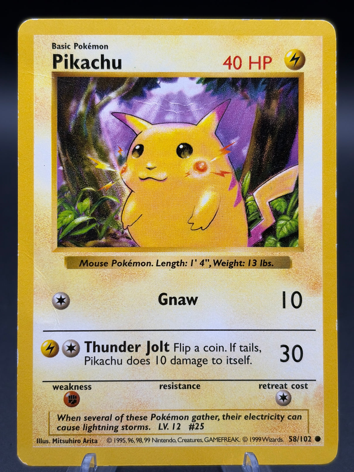 Pokémon TCG : 1999 Pikachu - 58/102 - Base Set