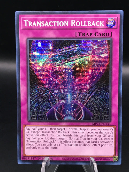 Yu-Gi-Oh! TCG: Transaction Rollback 1st Edition MP24-EN134 25th Anniversary Tin: Dueling Mirrors