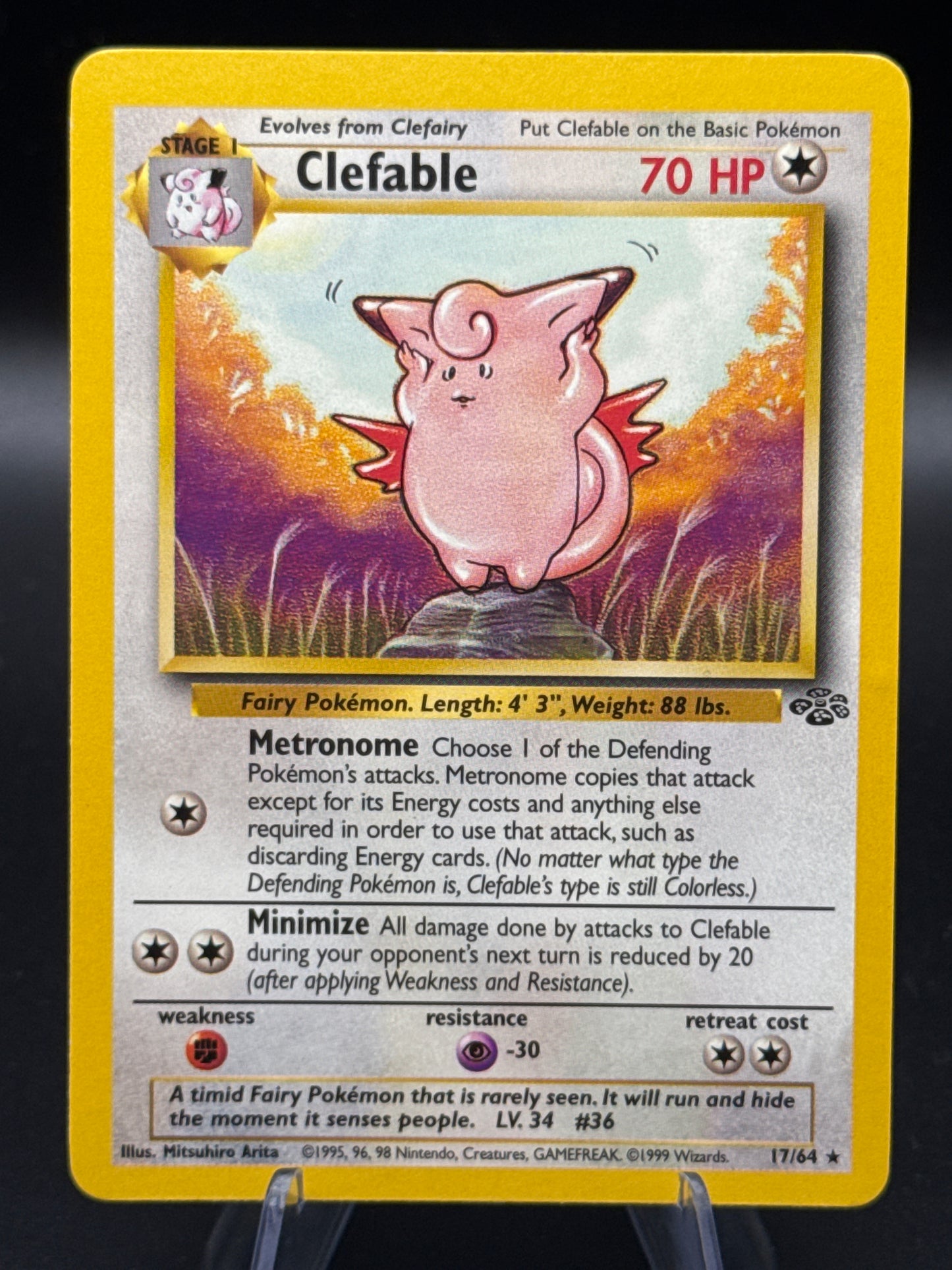 Pokémon TCG: 1999 - Clefable - 17/64 - Jungle