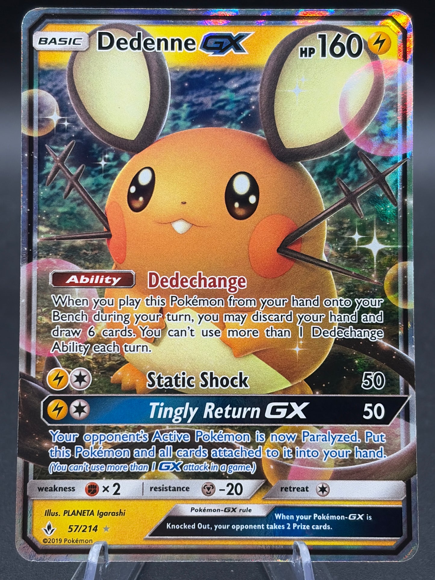 Pokémon TCG: 2019 Dedenne GX - 57/214 - SM: Unbroken Bonds