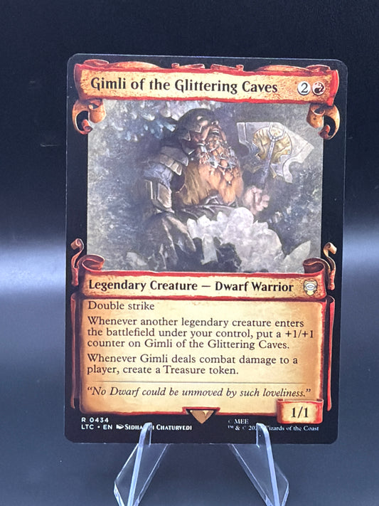 Magic The Gathering: 2023 Gimli of the Glittering Caves (Showcase Scrolls) - Commander: The Lord of the Rings: Tales of Middle-earth (LTC)