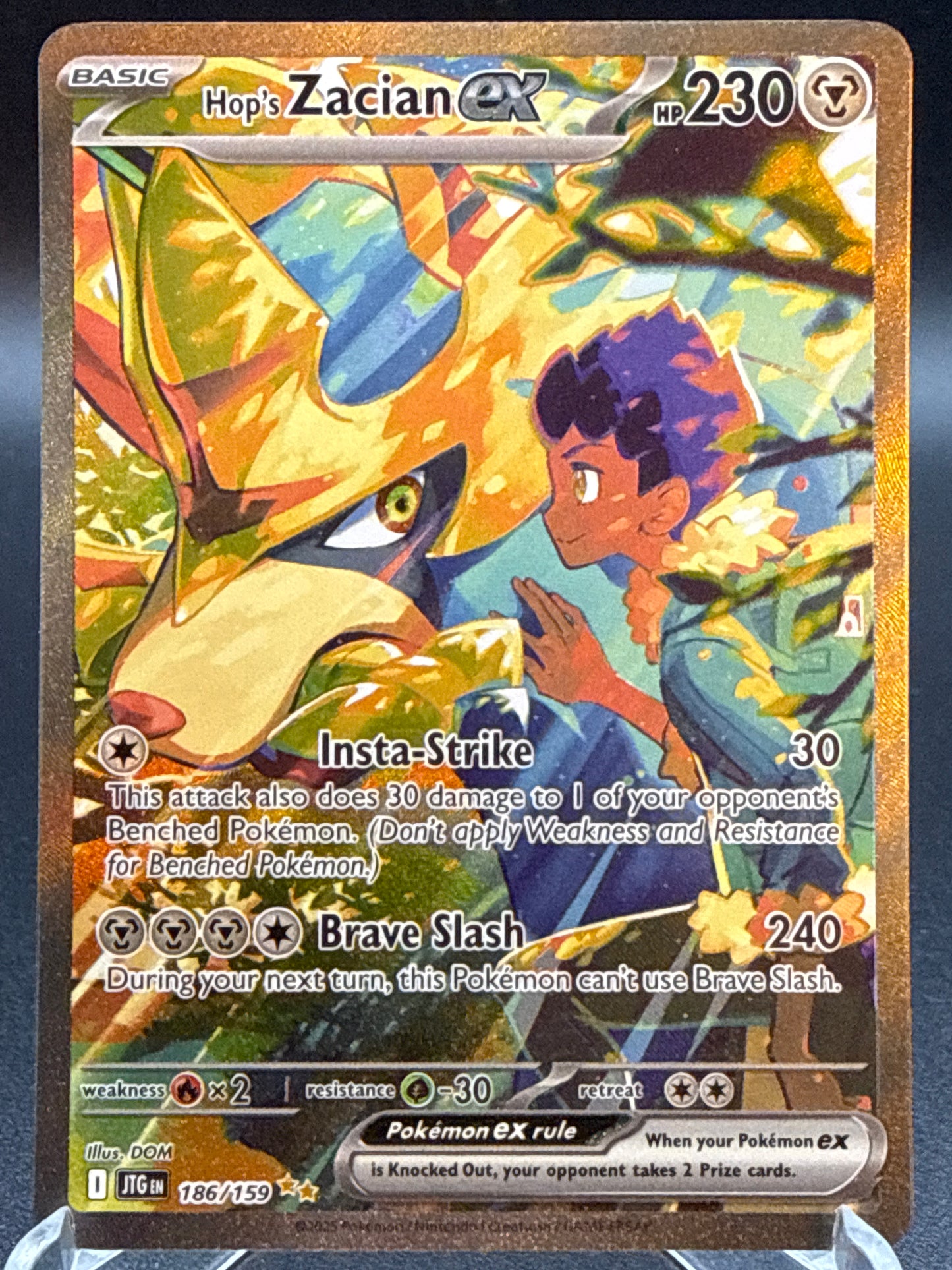 Pokémon TCG: 2025 Hop's Zacian ex 186/159 SV: Journey Together