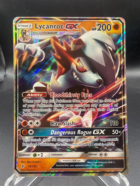 Pokémon TCG: 2017 Lycanroc GX 74/145 - SM: Guardians Rising