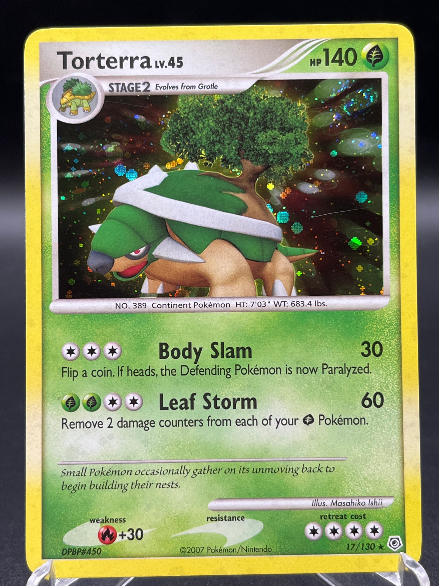 Pokémon TCG: 2007 Torterra 17/130 - Diamond & Pearl Holo