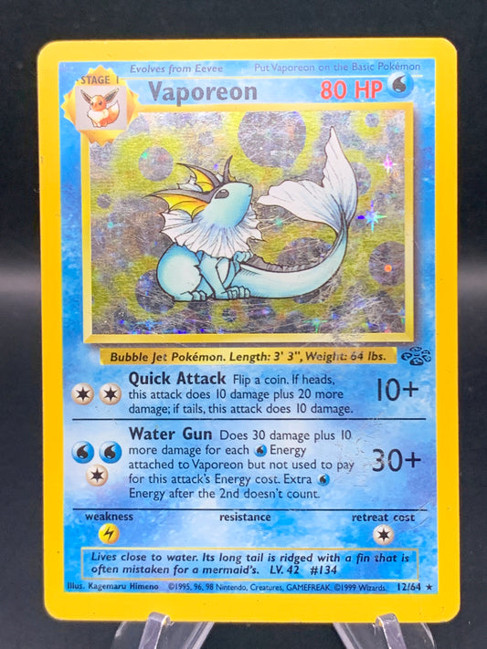 Pokémon TCG: 1999 Vaporeon 12/64 Jungle Holo