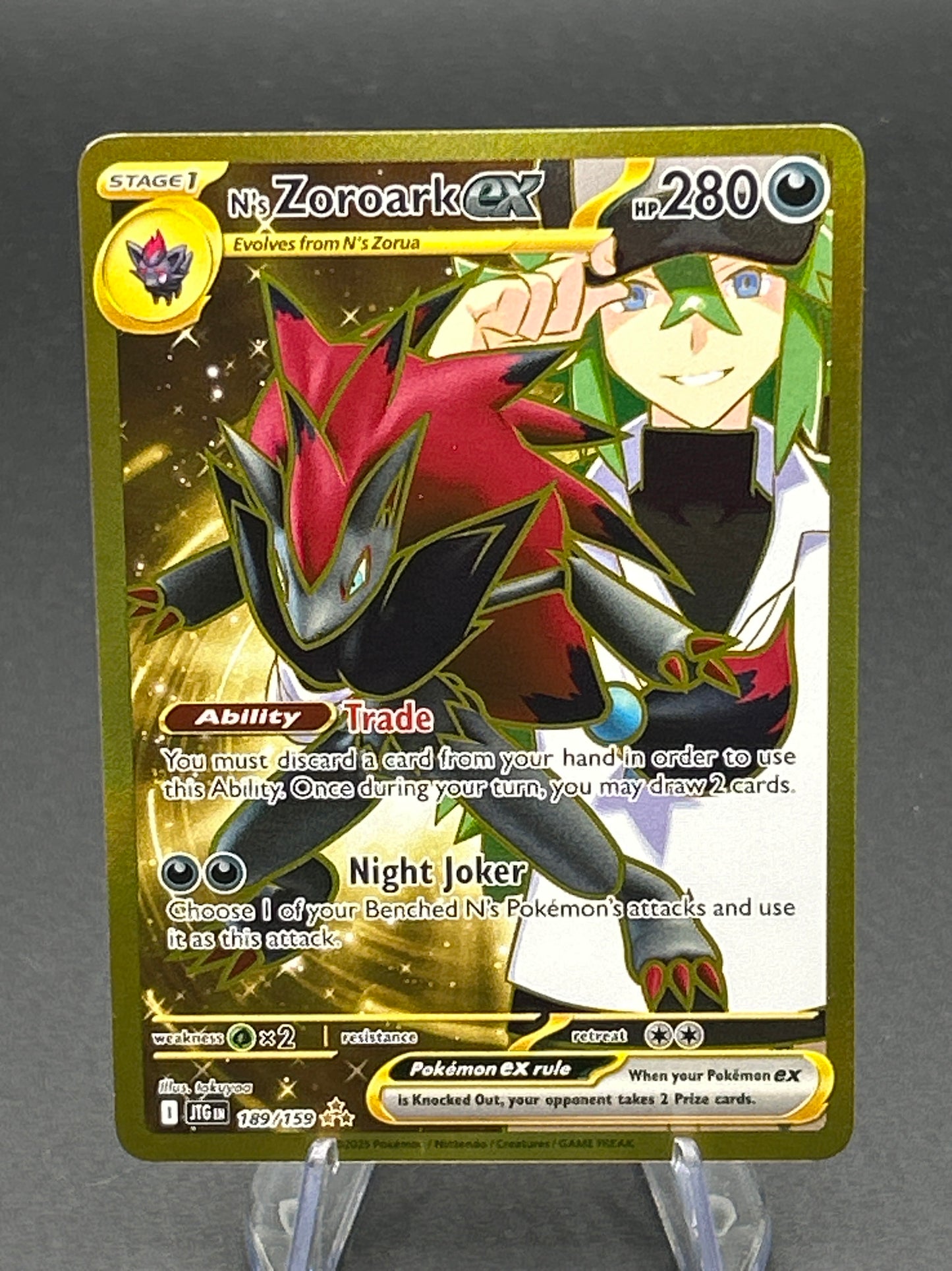 Pokémon TCG: 2025 N's Zoroark ex 189/159 SV: Journey Together