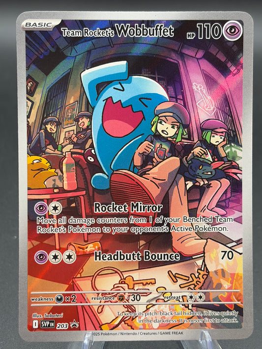Pokémon TCG: 2025 Team Rocket's Wobbuffet - #203 - SV: Destined Rivals Promo