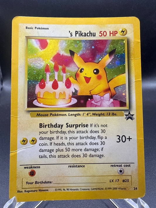 Pokémon TCG: 2000  ______'s (Birthday) Pikachu - #24 - WoTC Promo