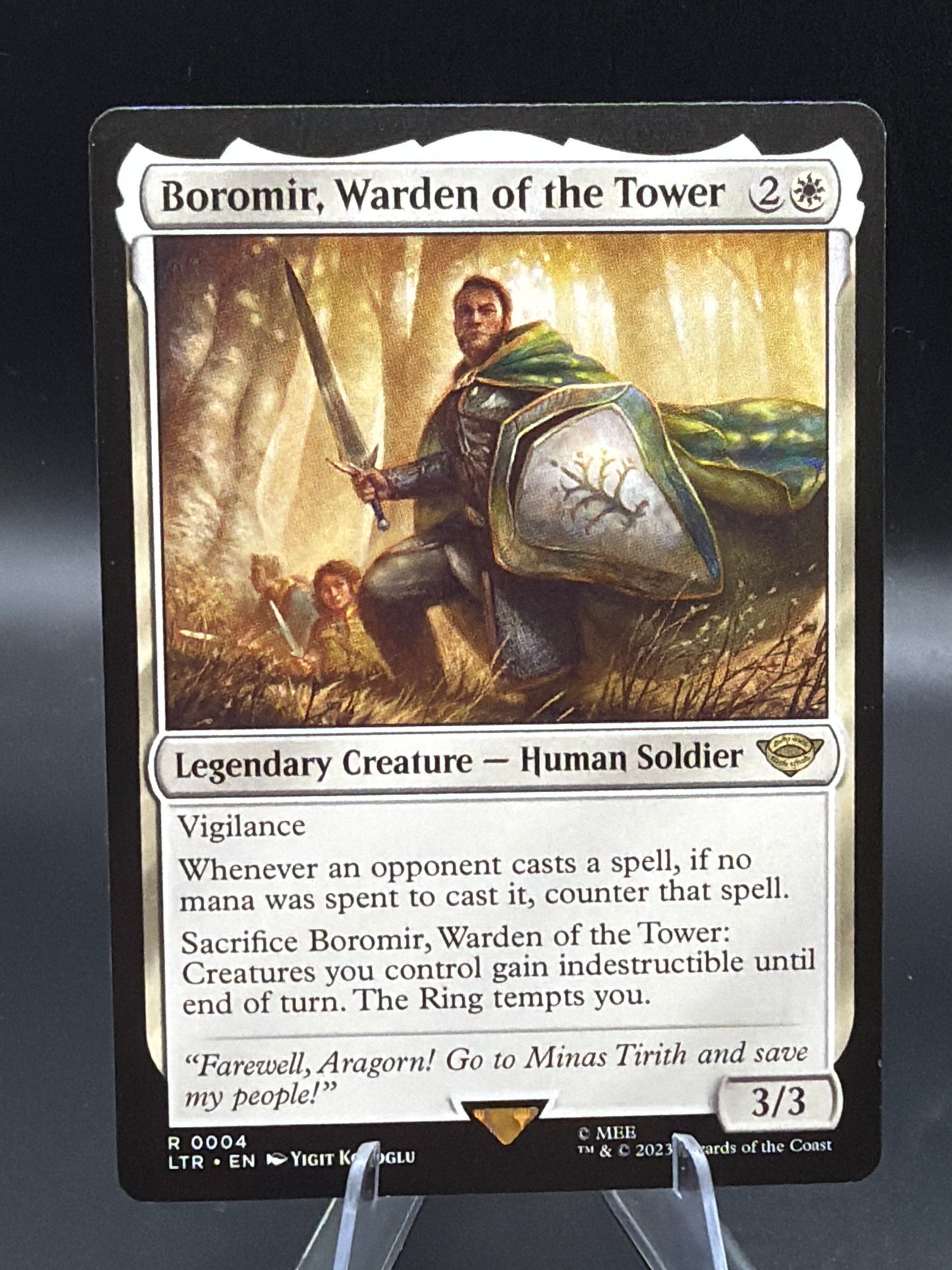 MTG TCG: 2023 Boromir, Warden of the Tower - Universes Beyond: The Lord of the Rings: Tales of Middle-earth (LTR)