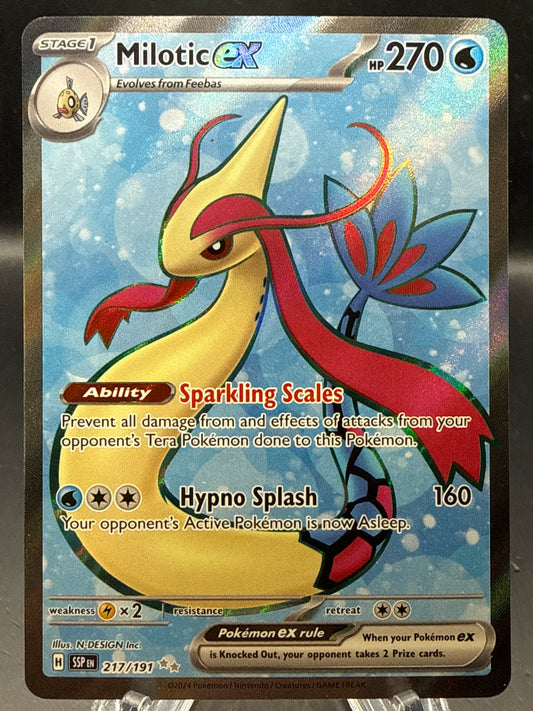 Pokémon TCG: 2024 Milotic Ex 217/191 SV08: Surging Sparks