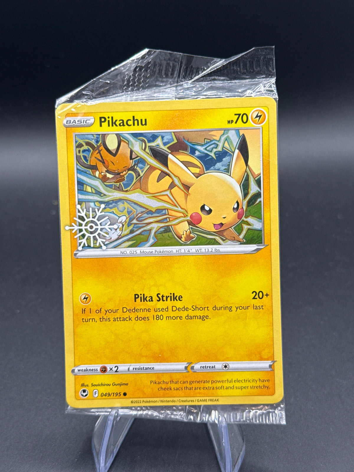 Pokémon TCG: 2022 Pikachu 049/195 - Snowflake Stamp Holiday Calendar Silver Tempest Sealed