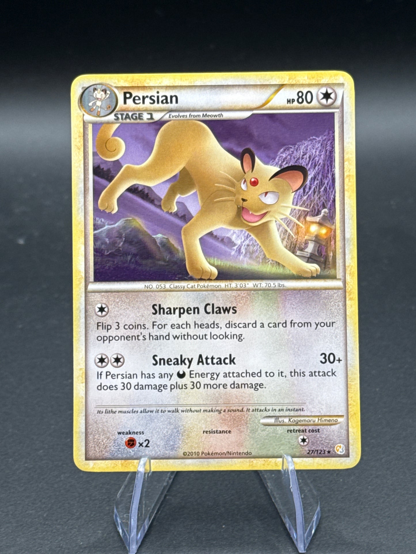 Pokémon TCG: 2010 Persian 27/123 - HeartGold SoulSilver