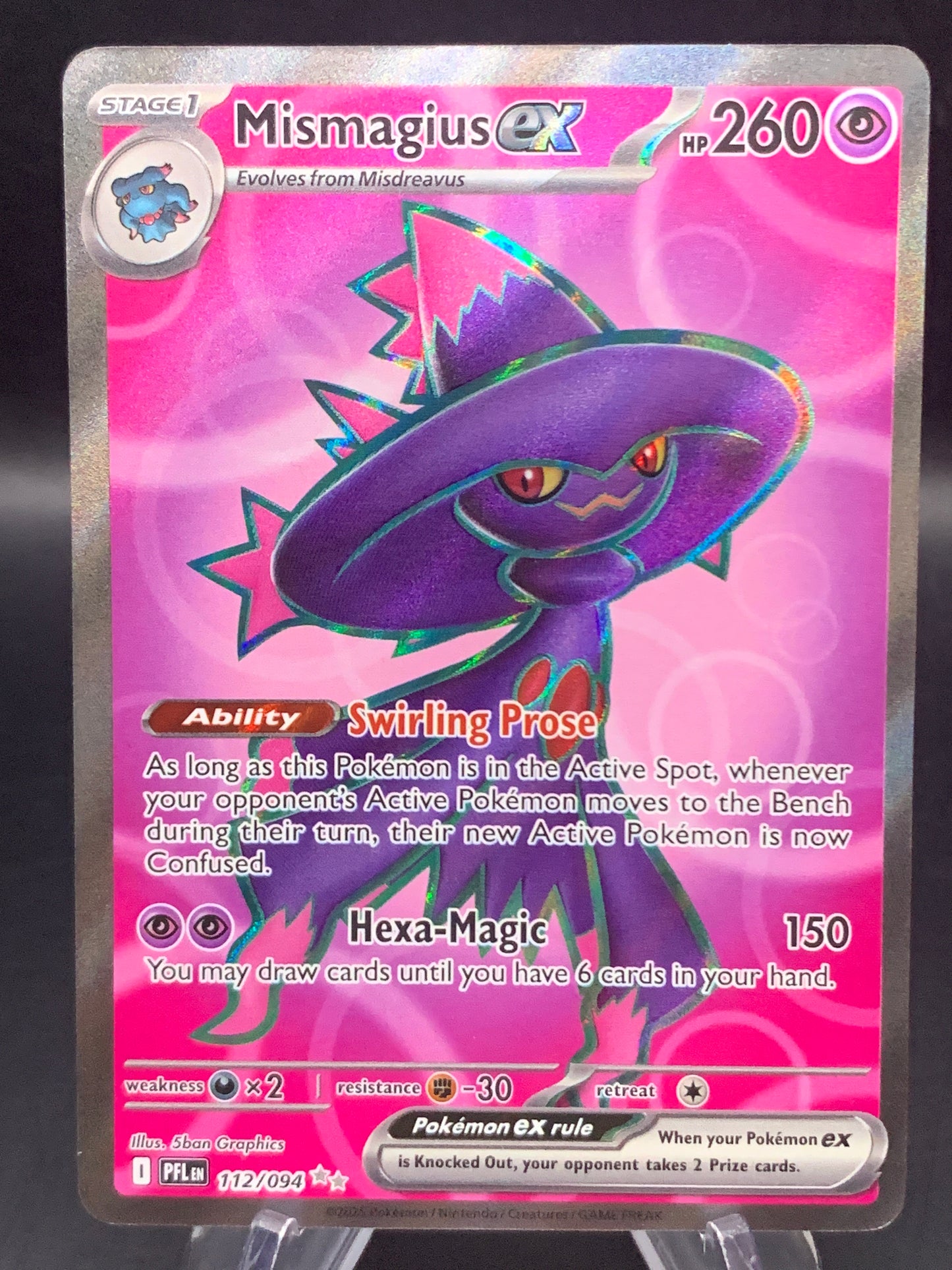 Pokémon TCG: 2025 Mismagius ex - 112/094 - PFL: Phantasmal Flames