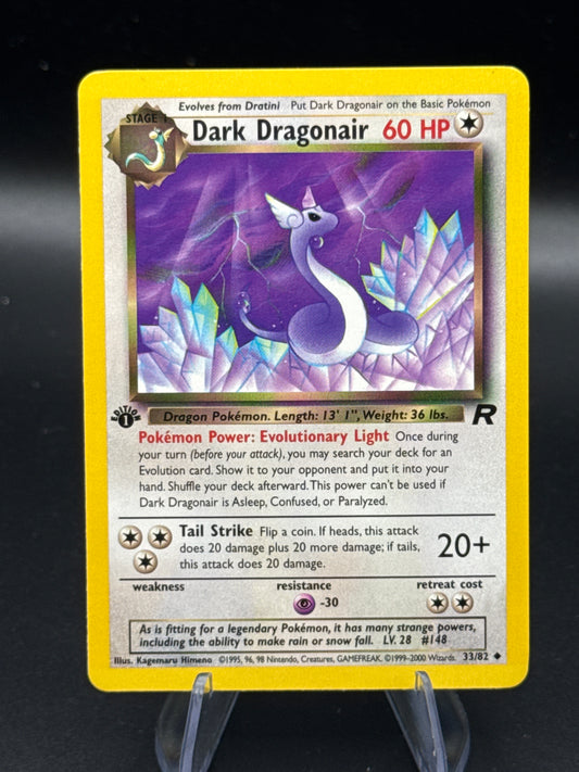 Pokémon TCG: 2000 1st Edition Dark Dragonair 33/82 Team Rocket