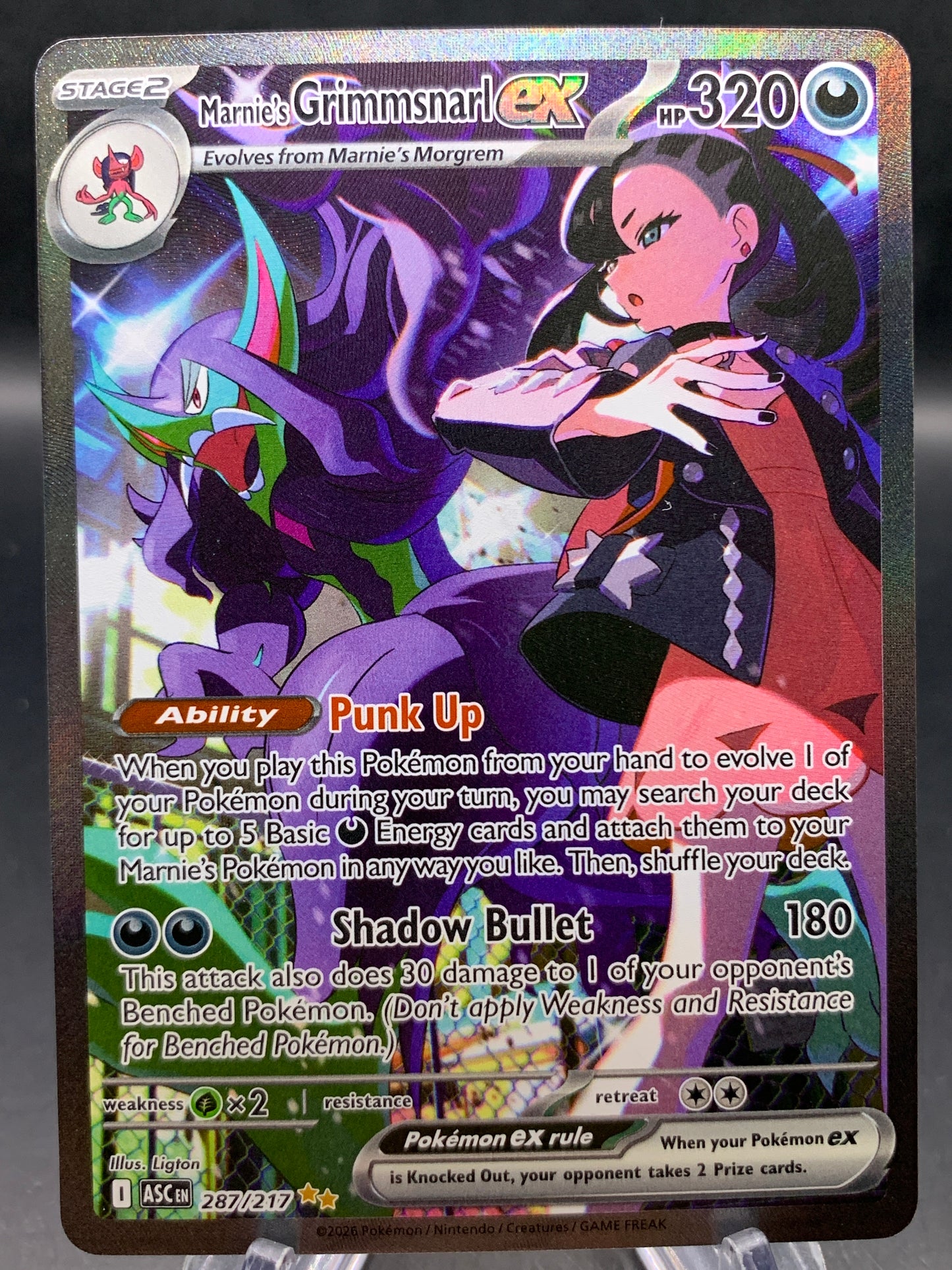 Pokémon TCG: 2026 Marnie's Grimmsnarl ex - 287/217 - ME: Ascended Heroes