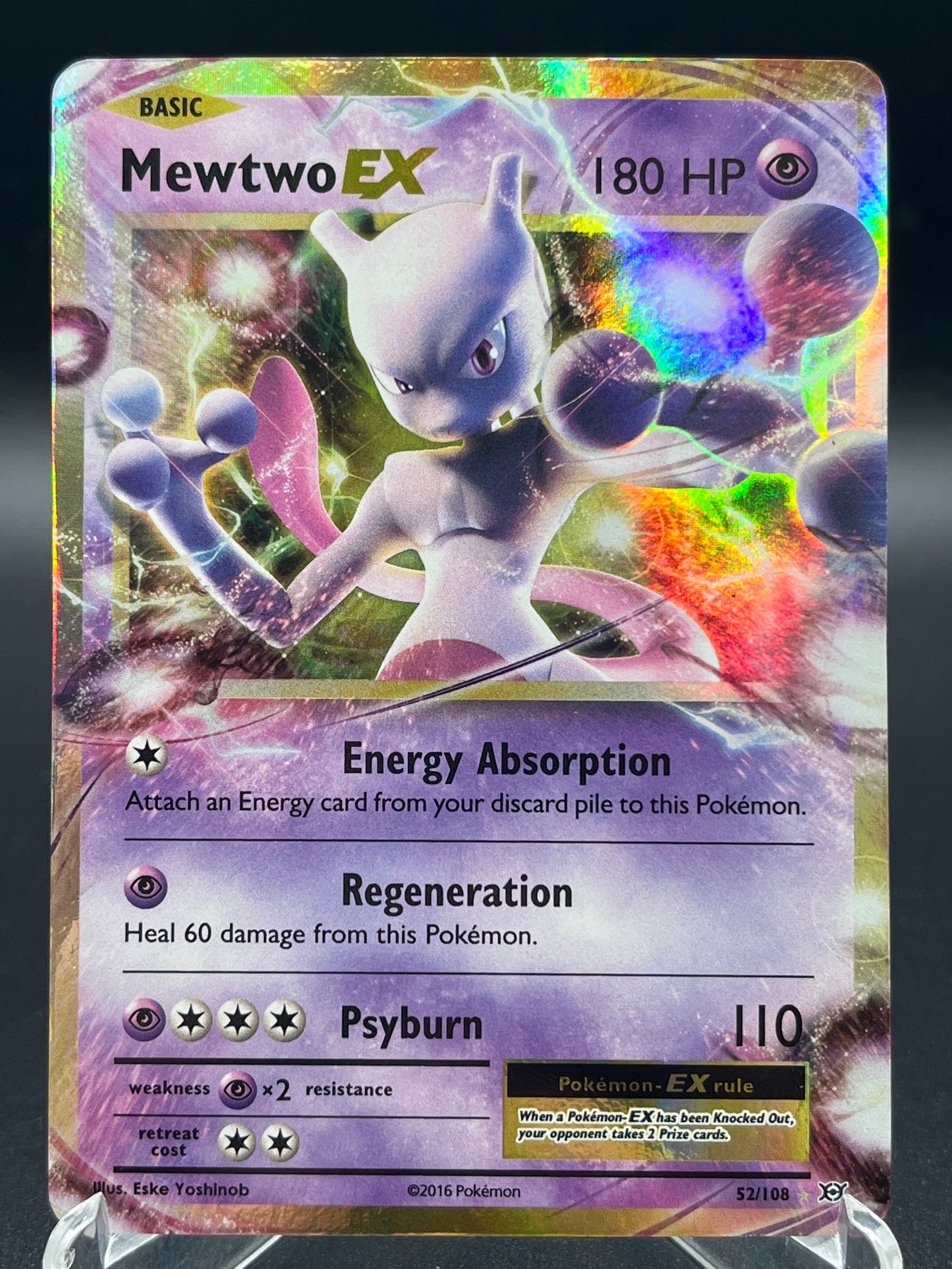 Pokémon TCG: 2016 Mewtwo EX - 52/108 - XY: Evolutions