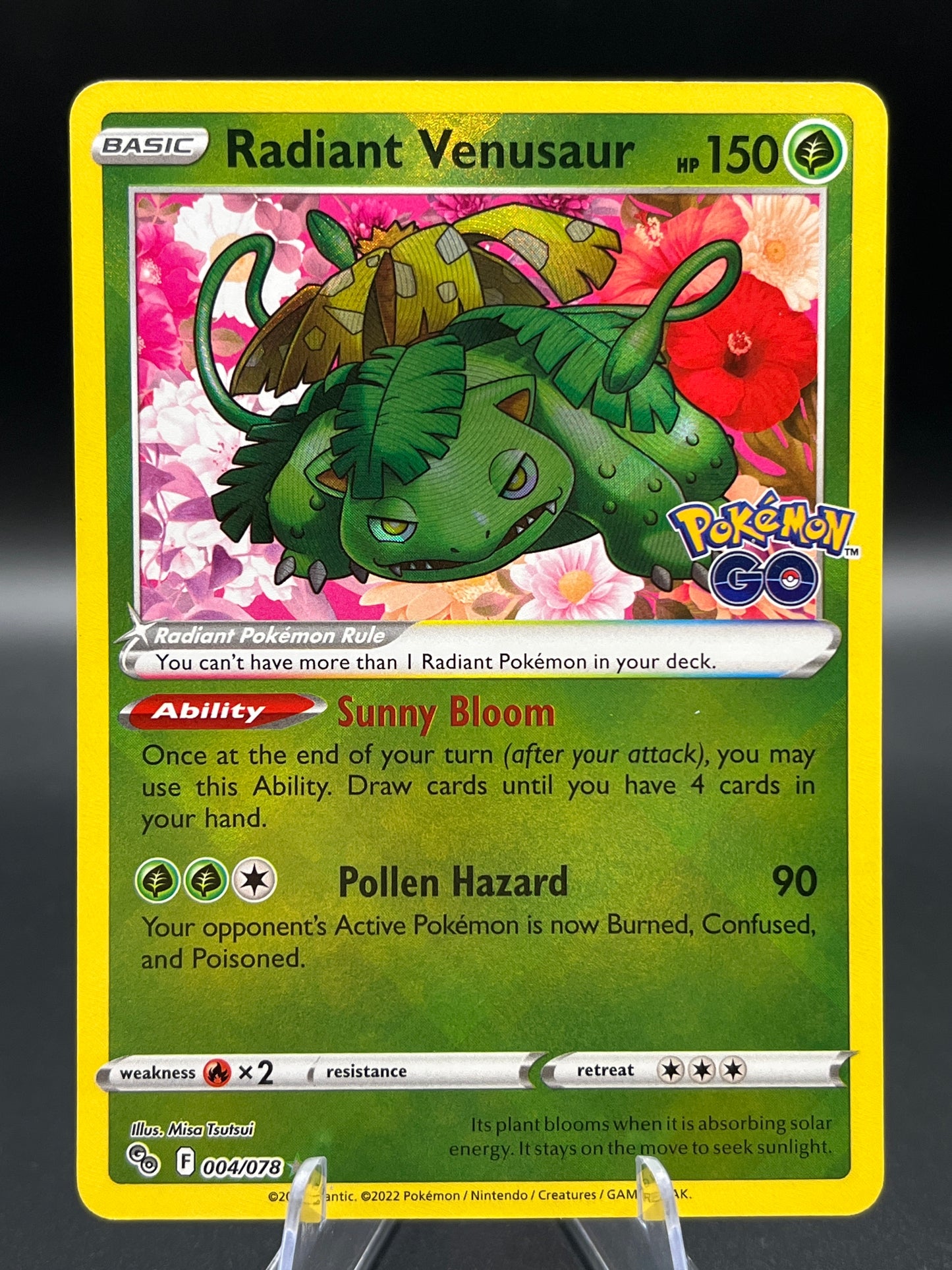 Pokemon TCG: 2022 Radiant Venusaur 004/078 - Pokemon Go