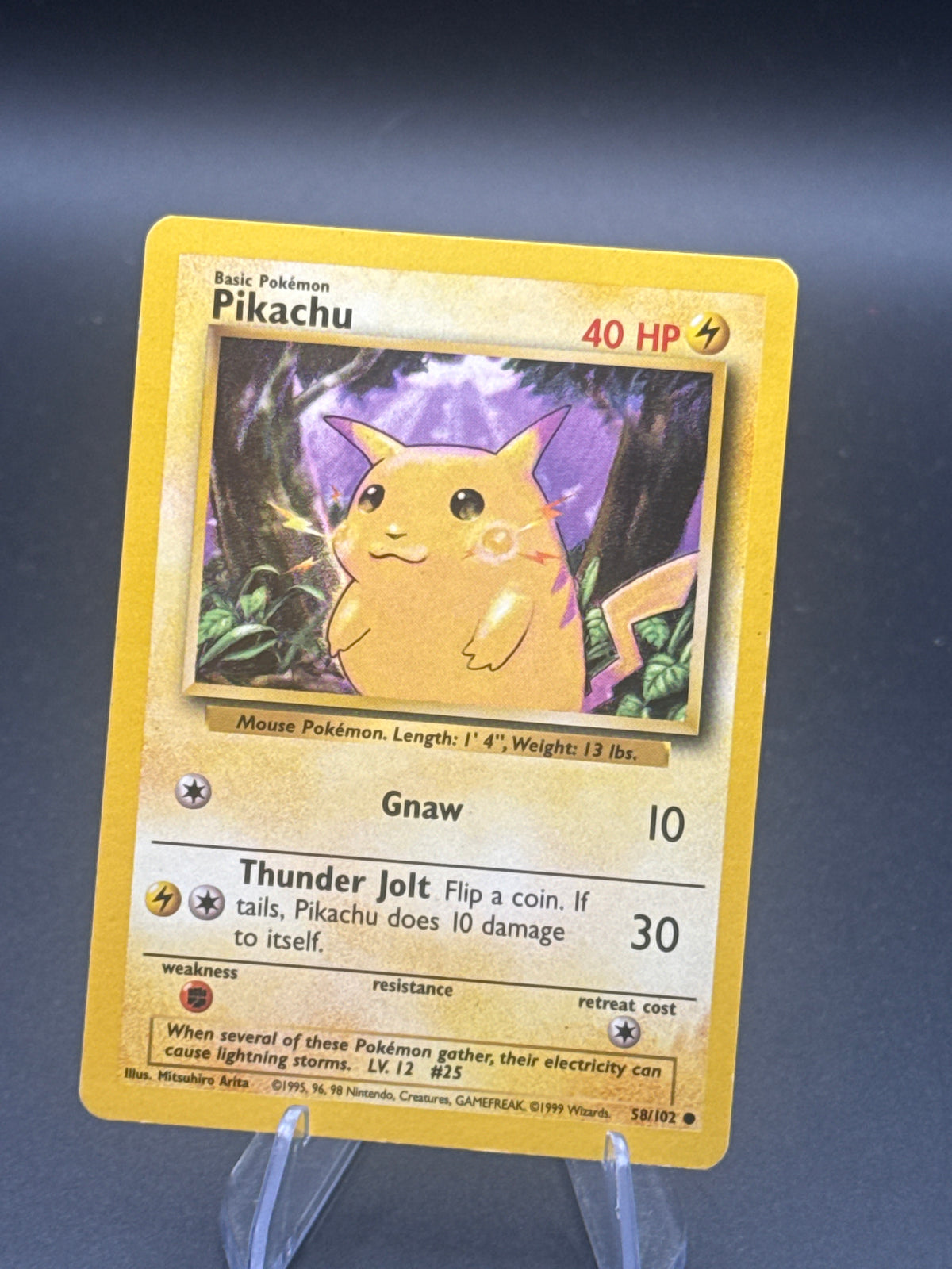 Pokémon TCG : 1999 Pikachu - 58/102 - Base Set
