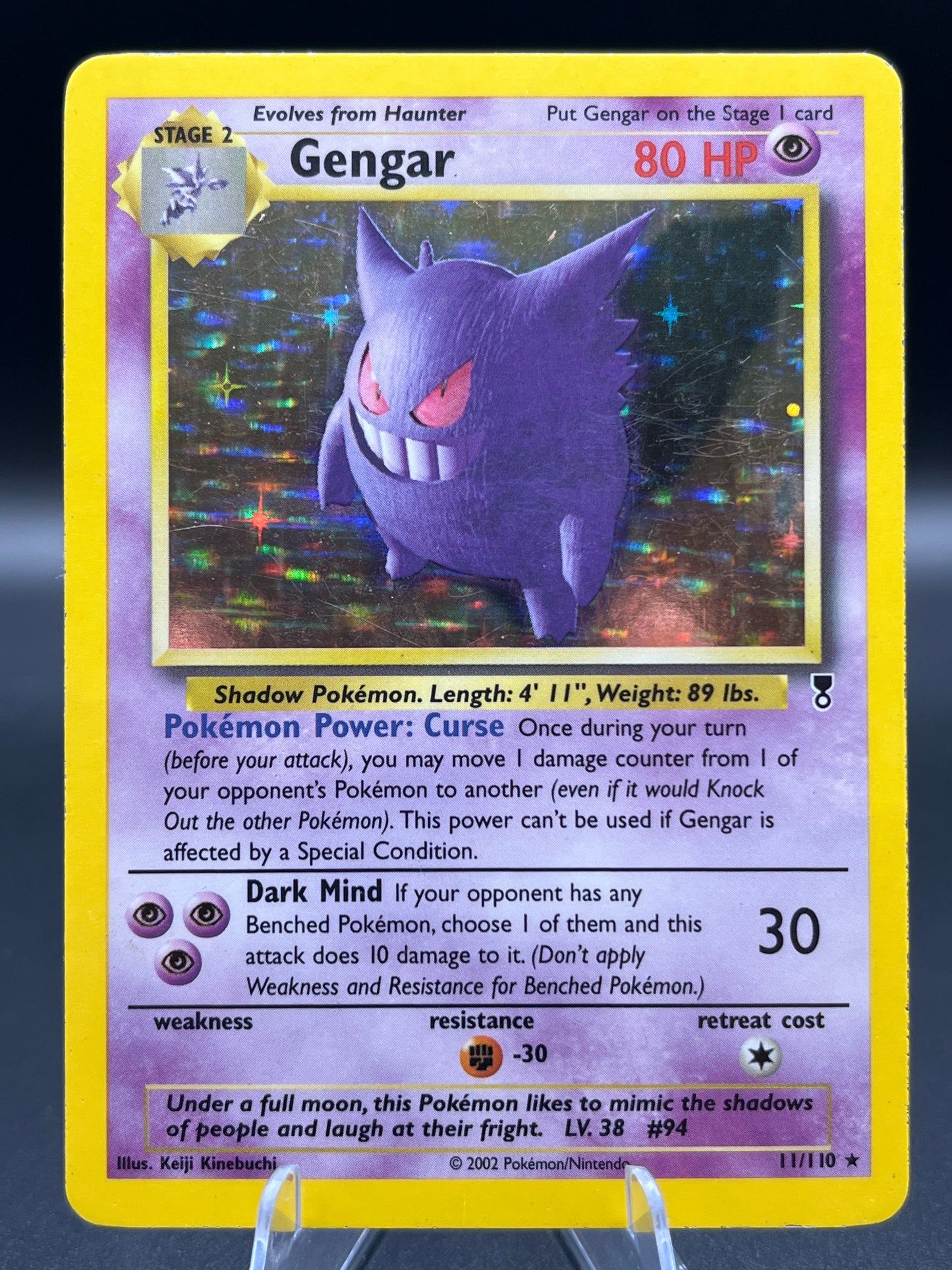 Pokémon TCG: 2002 Gengar - 11/110 - Legendary Collection Holo