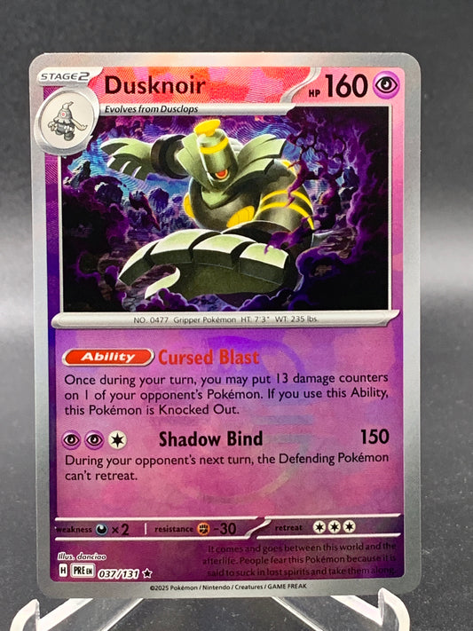 Pokémon TCG: 2025 Dusknoir Master Ball 037/131 SV: Prismatic Evolutions