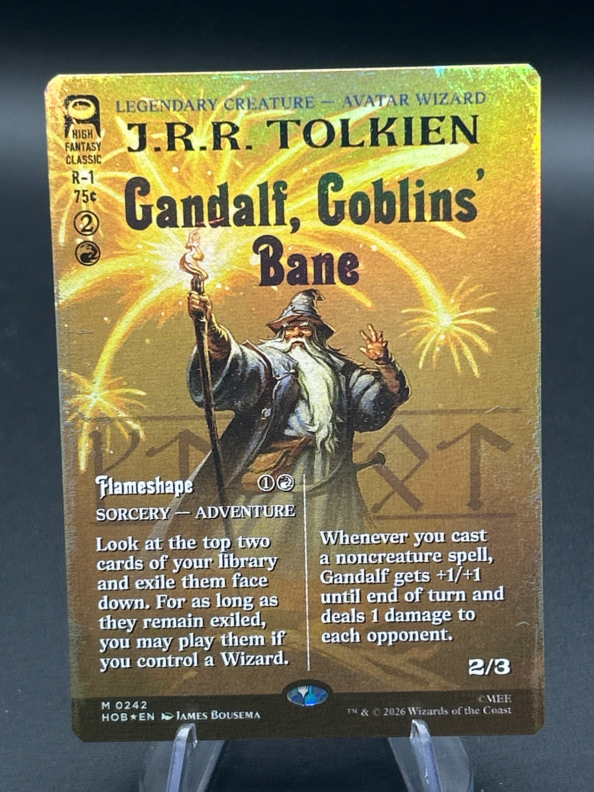 Gandalf, Goblins' Bane (Borderless) Foil - The Hobbit (HOB
