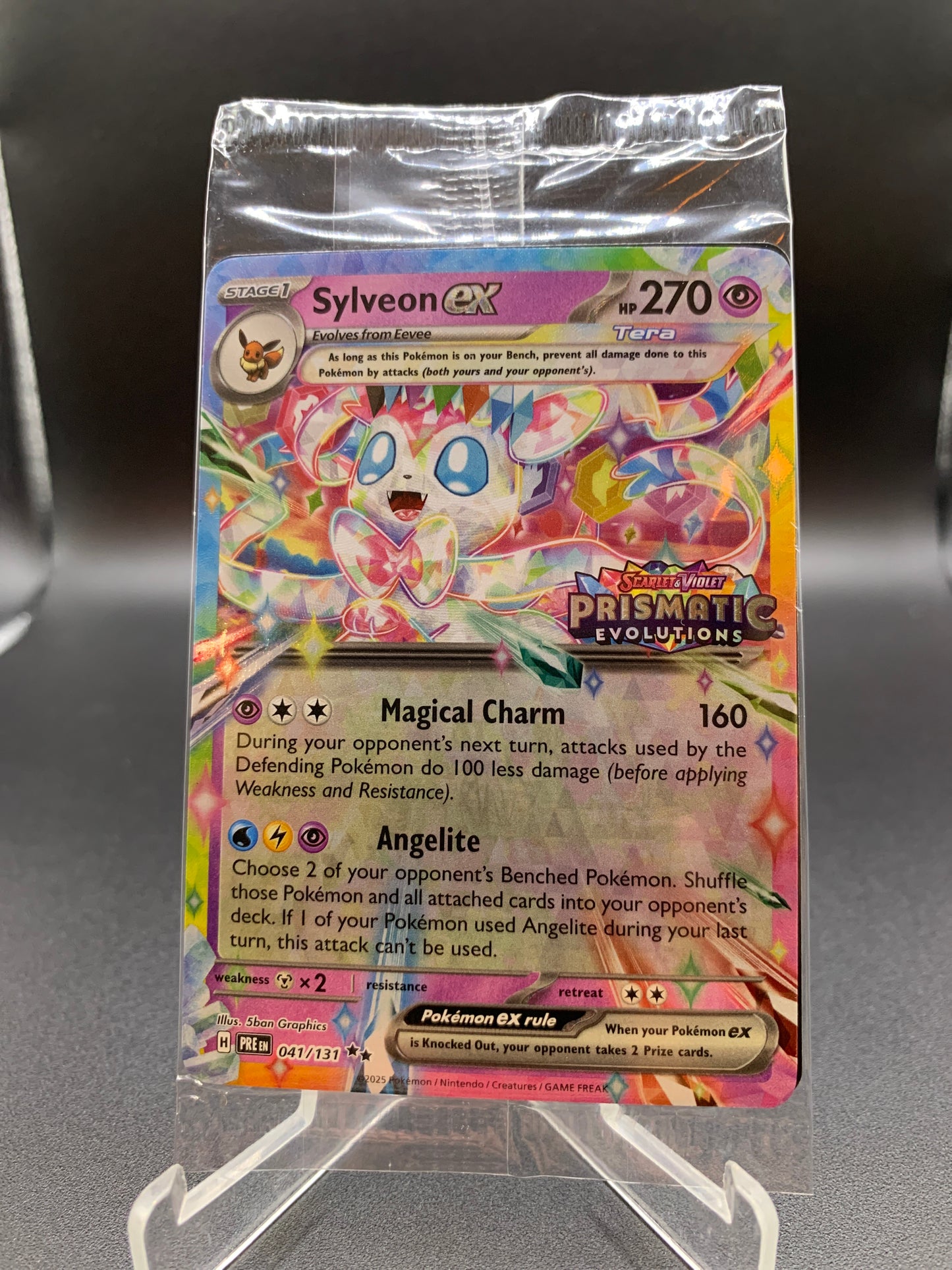 Pokémon TCG: 2024 - Sylveon EX - 041/131 - SV: Prismatic Evolutions Sealed Stamp