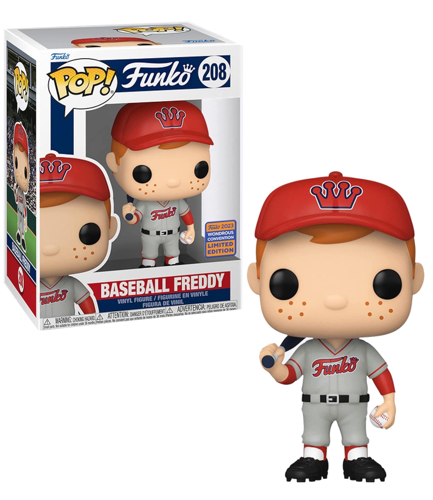 Funko PoP! Funko - Baseball Freddy 208 - Wondrous Convention Limited Edition