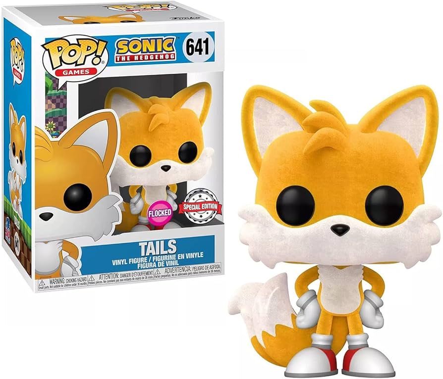 Funko PoP! Games: Sonic the Hedgehog - Tails 641 (Target Con 2021 Exclusive) Flocked