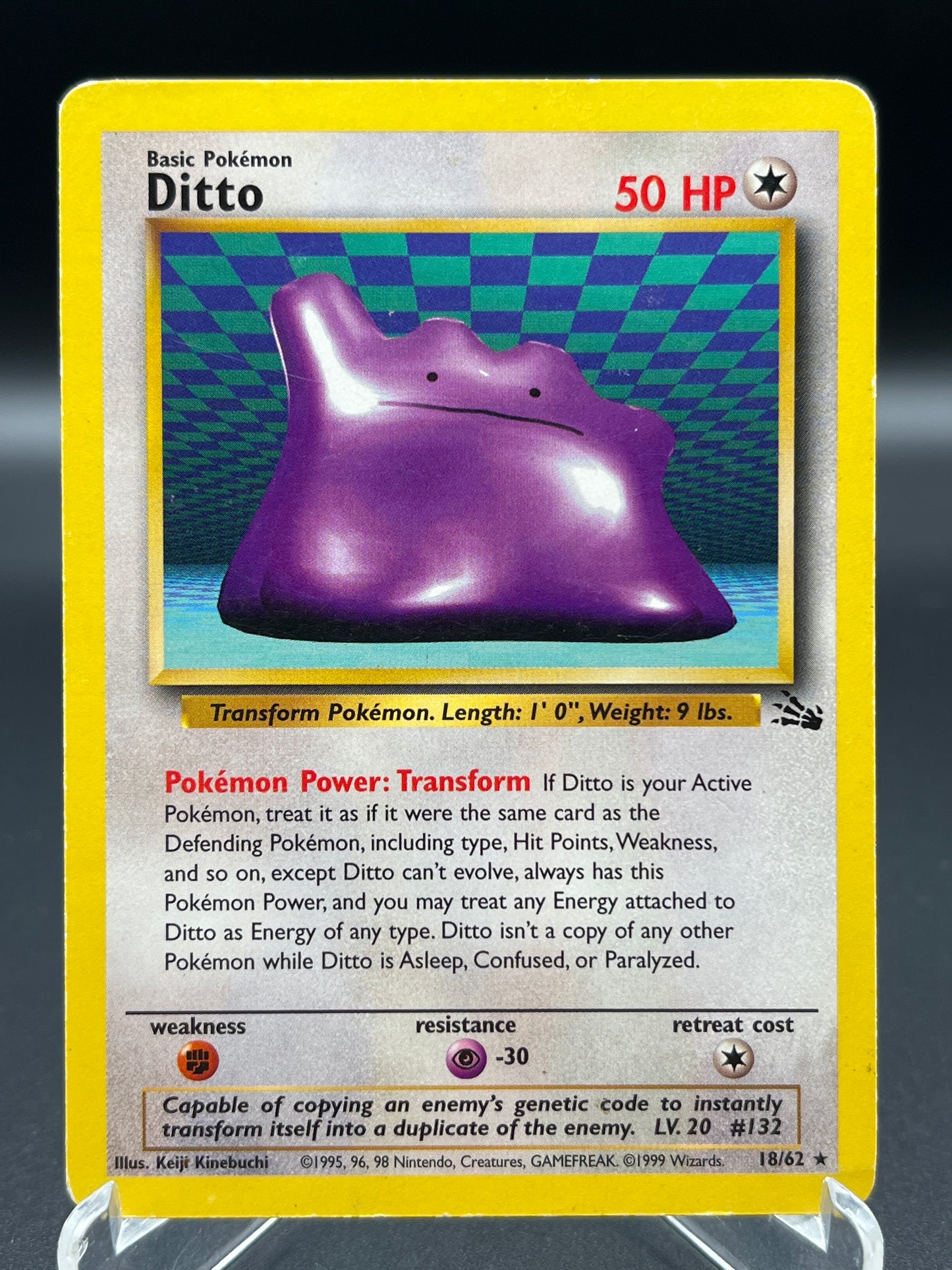 Pokémon TCG: 1999 Ditto 18/62 Fossil Unlimited Non-Holo